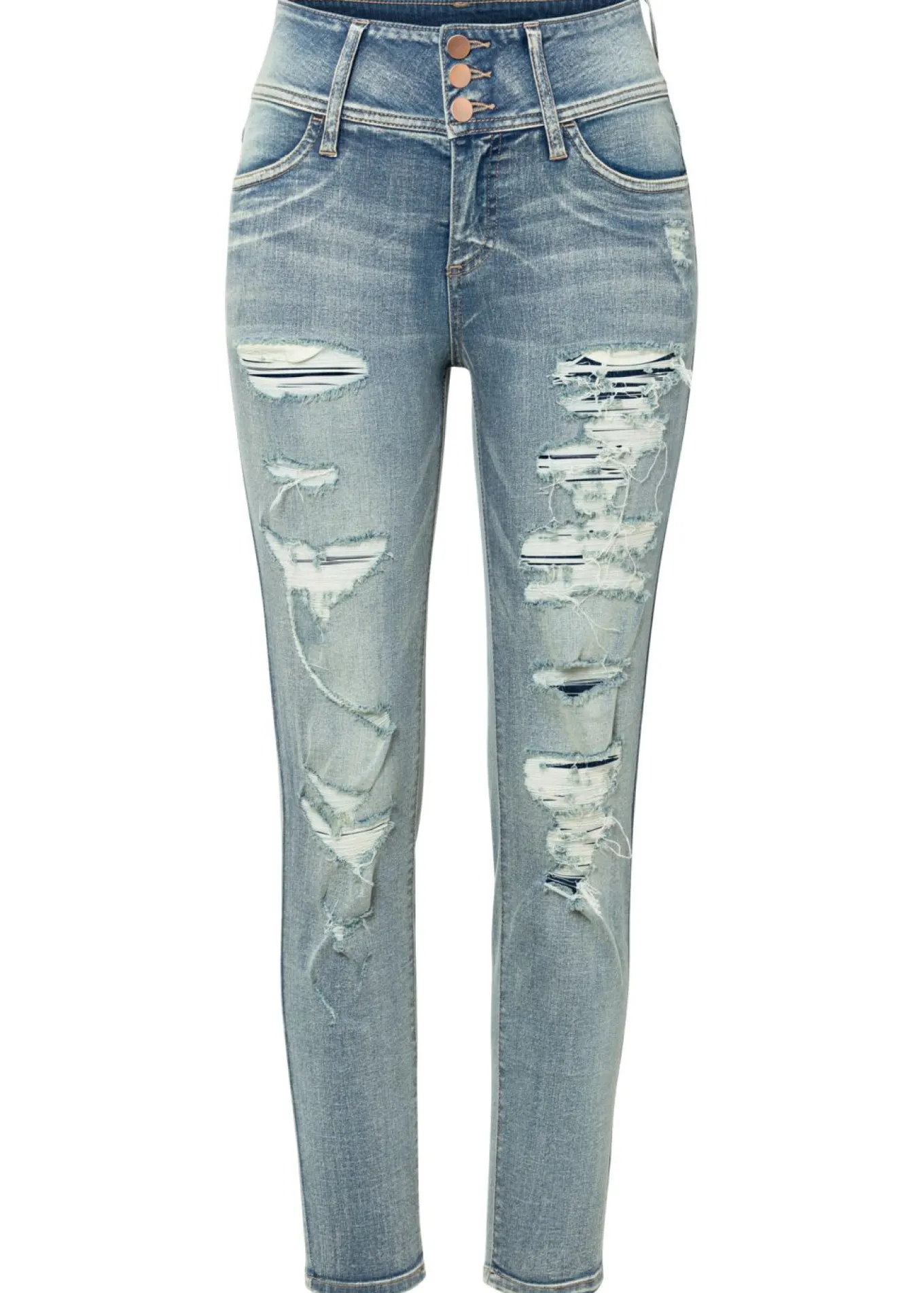 Vaqueros skinny, high waist, elásticos