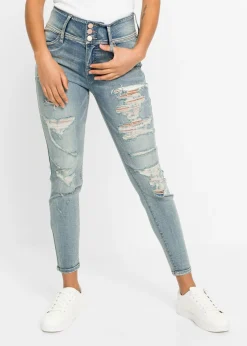 Vaqueros skinny, high waist, elásticos