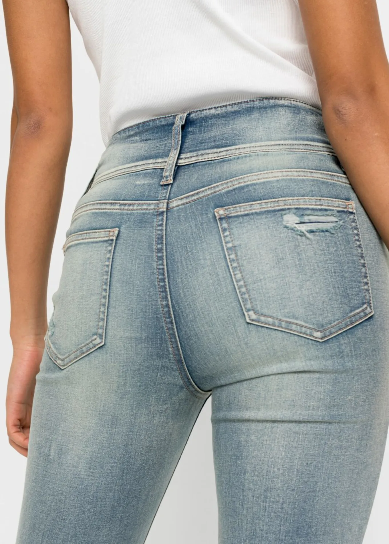 Vaqueros skinny, high waist, elásticos