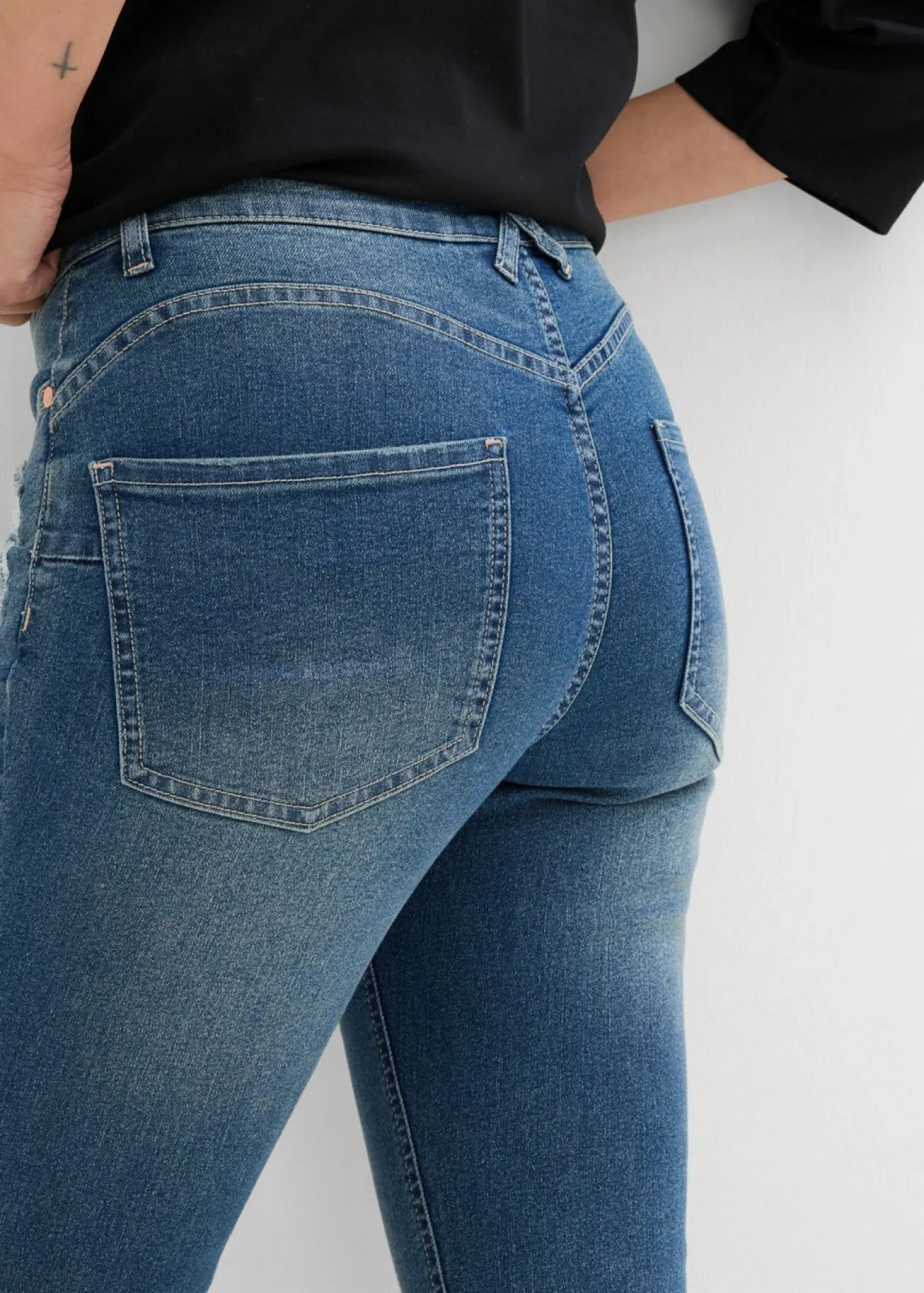 Vaqueros skinny, mid waist, elásticos