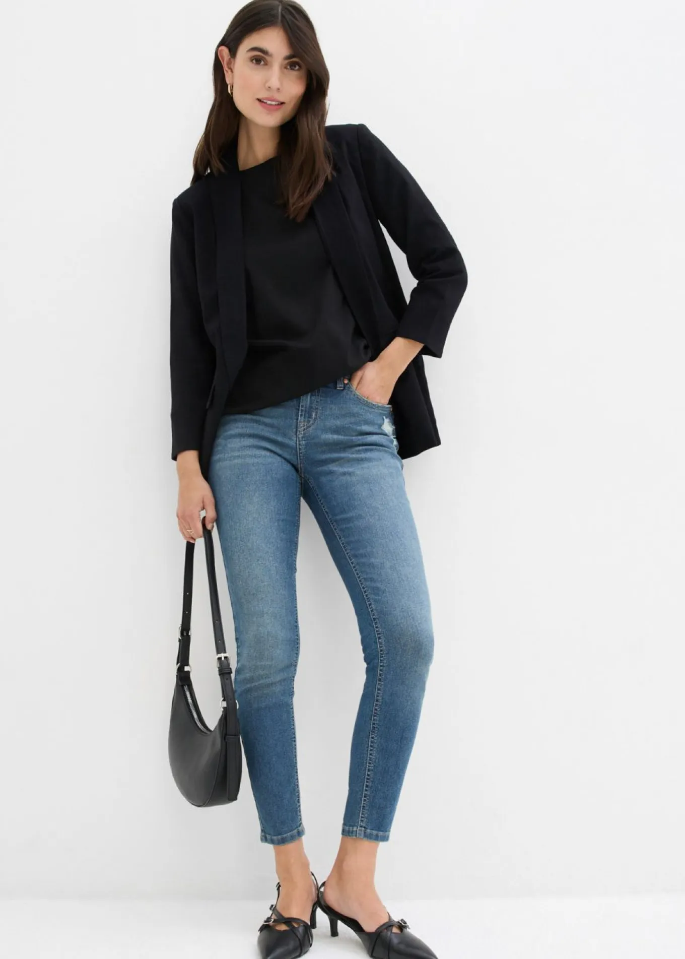 Vaqueros skinny, mid waist, elásticos