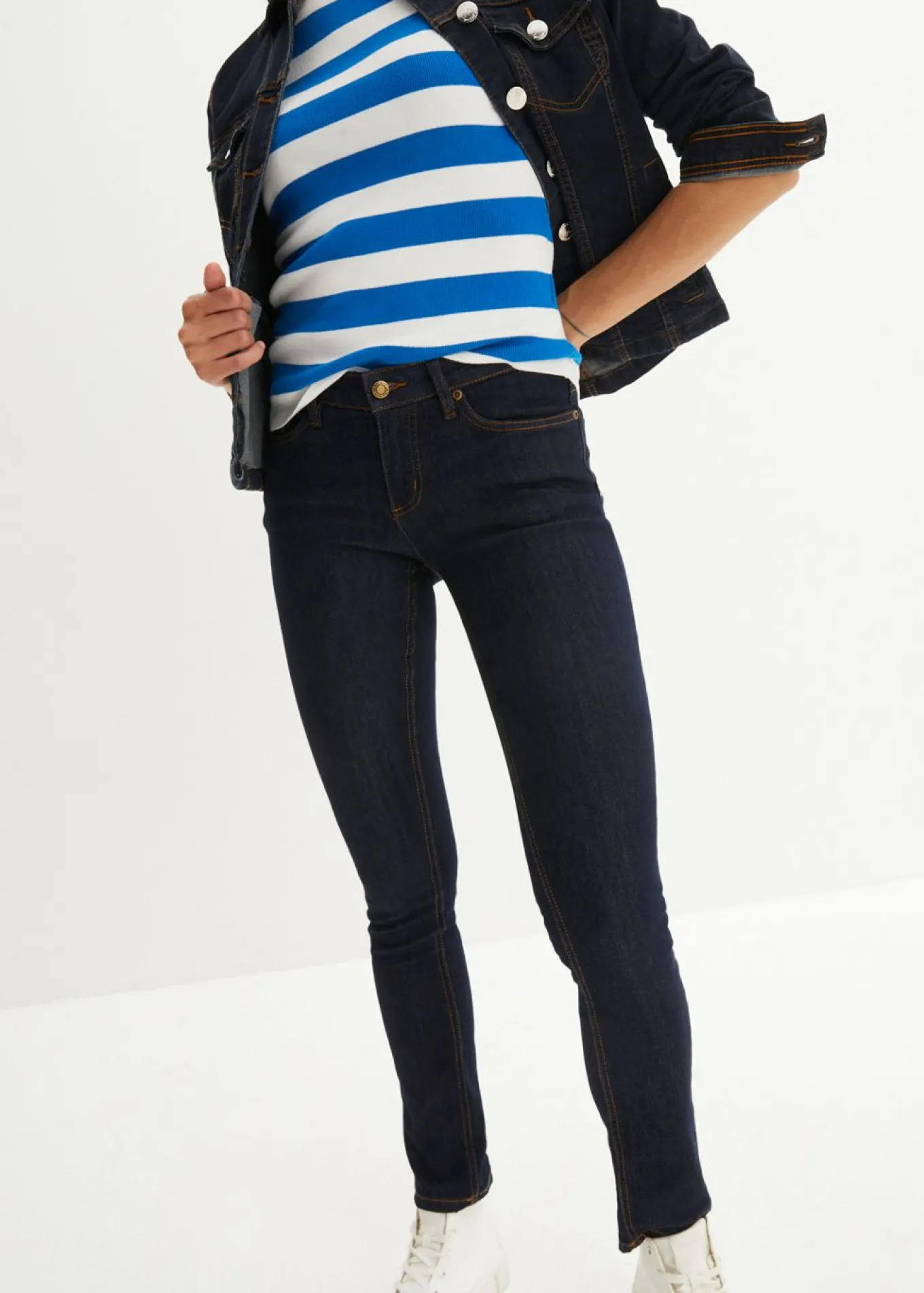 Vaqueros skinny, mid waist, elásticos