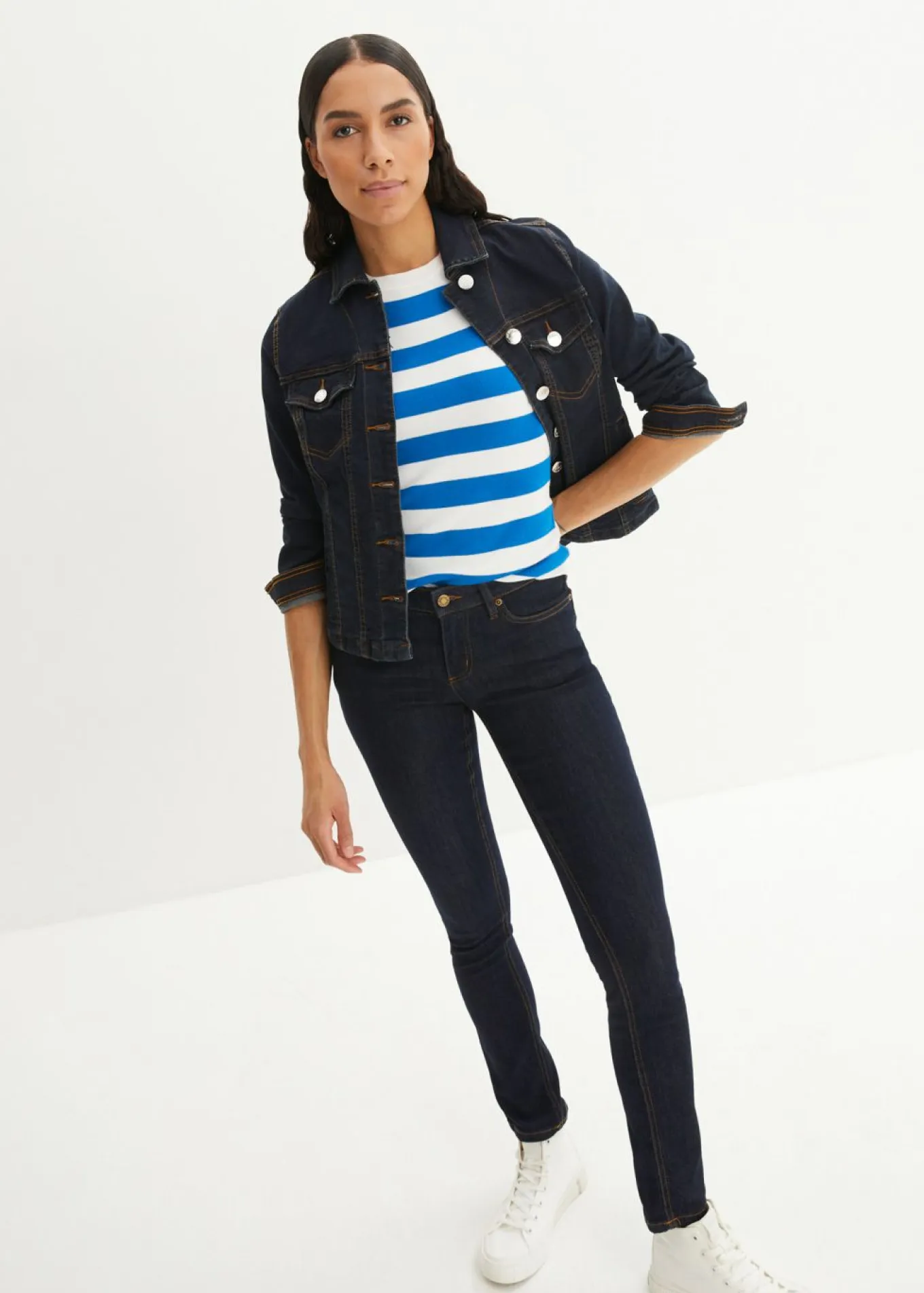 Vaqueros skinny, mid waist, elásticos