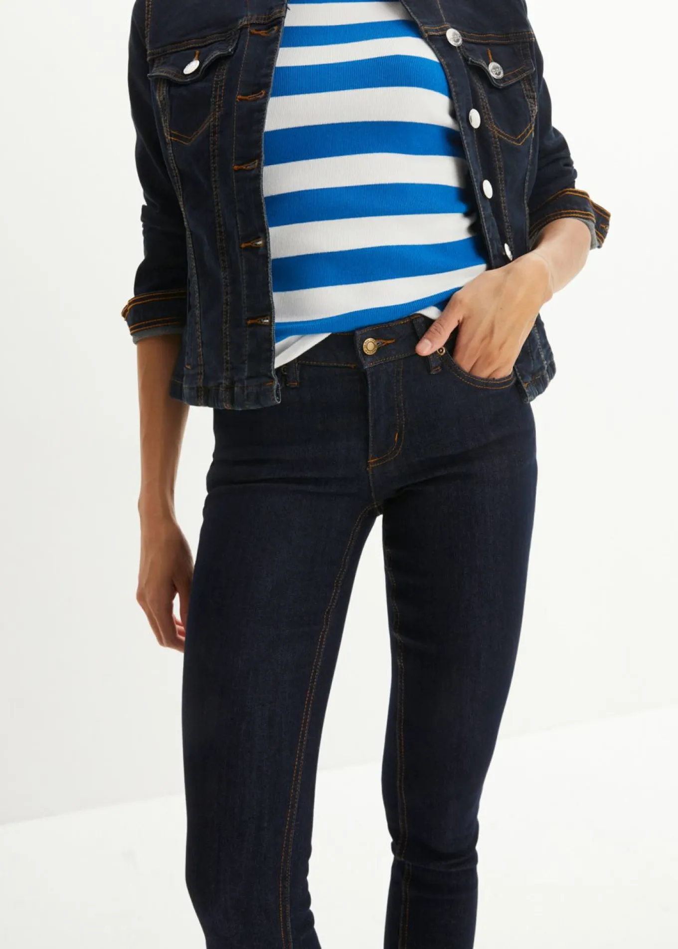 Vaqueros skinny, mid waist, elásticos