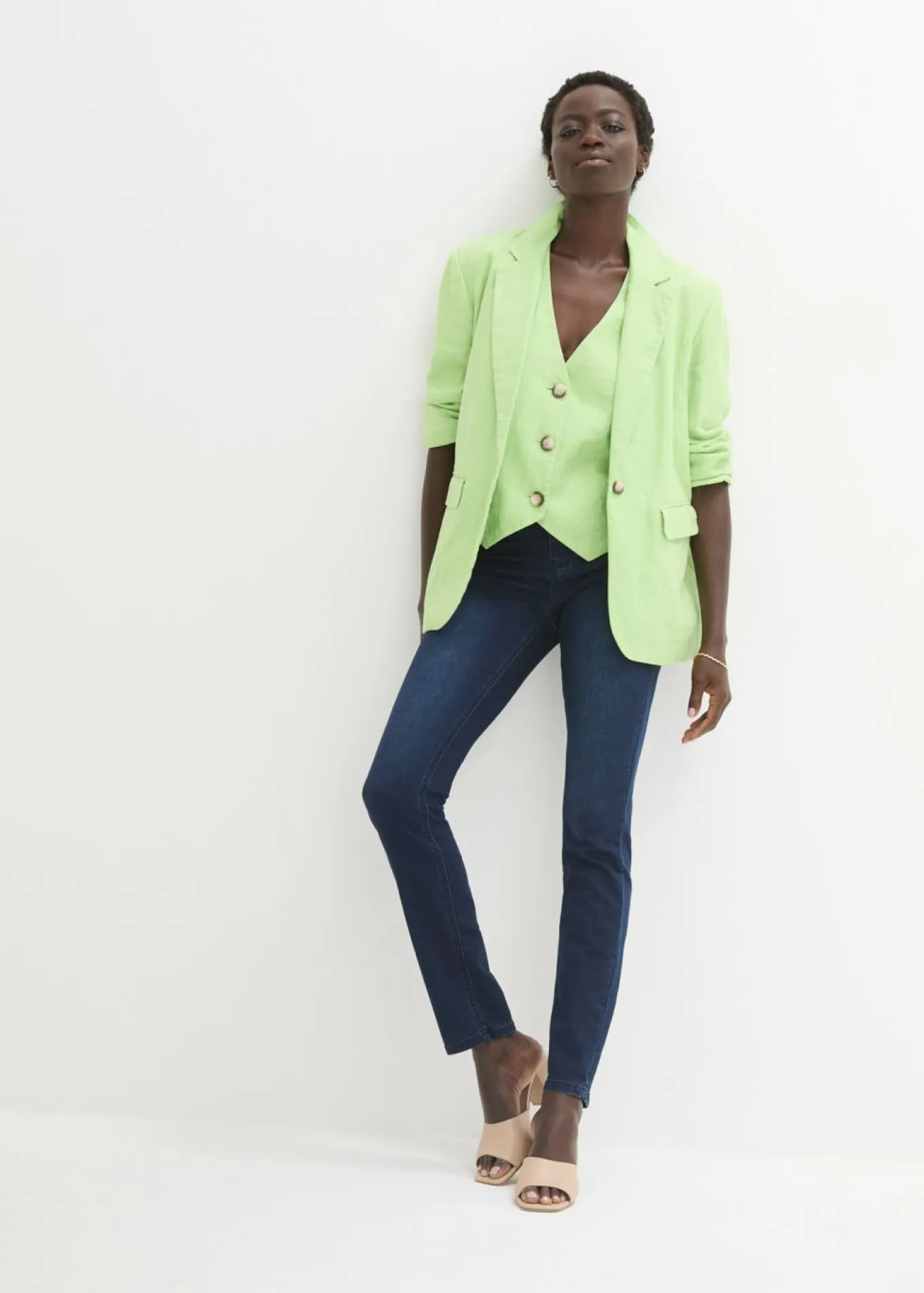 Vaqueros skinny, mid waist, elásticos