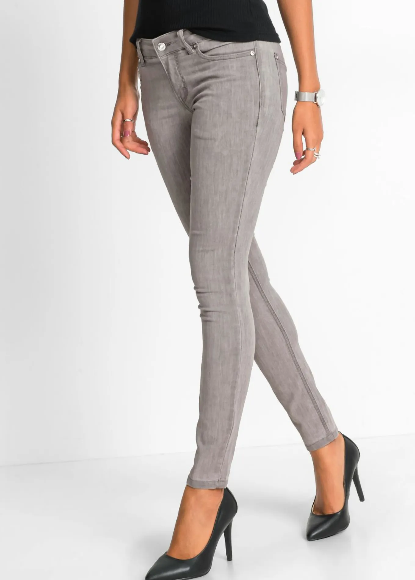 Vaqueros skinny, mid waist, elásticos