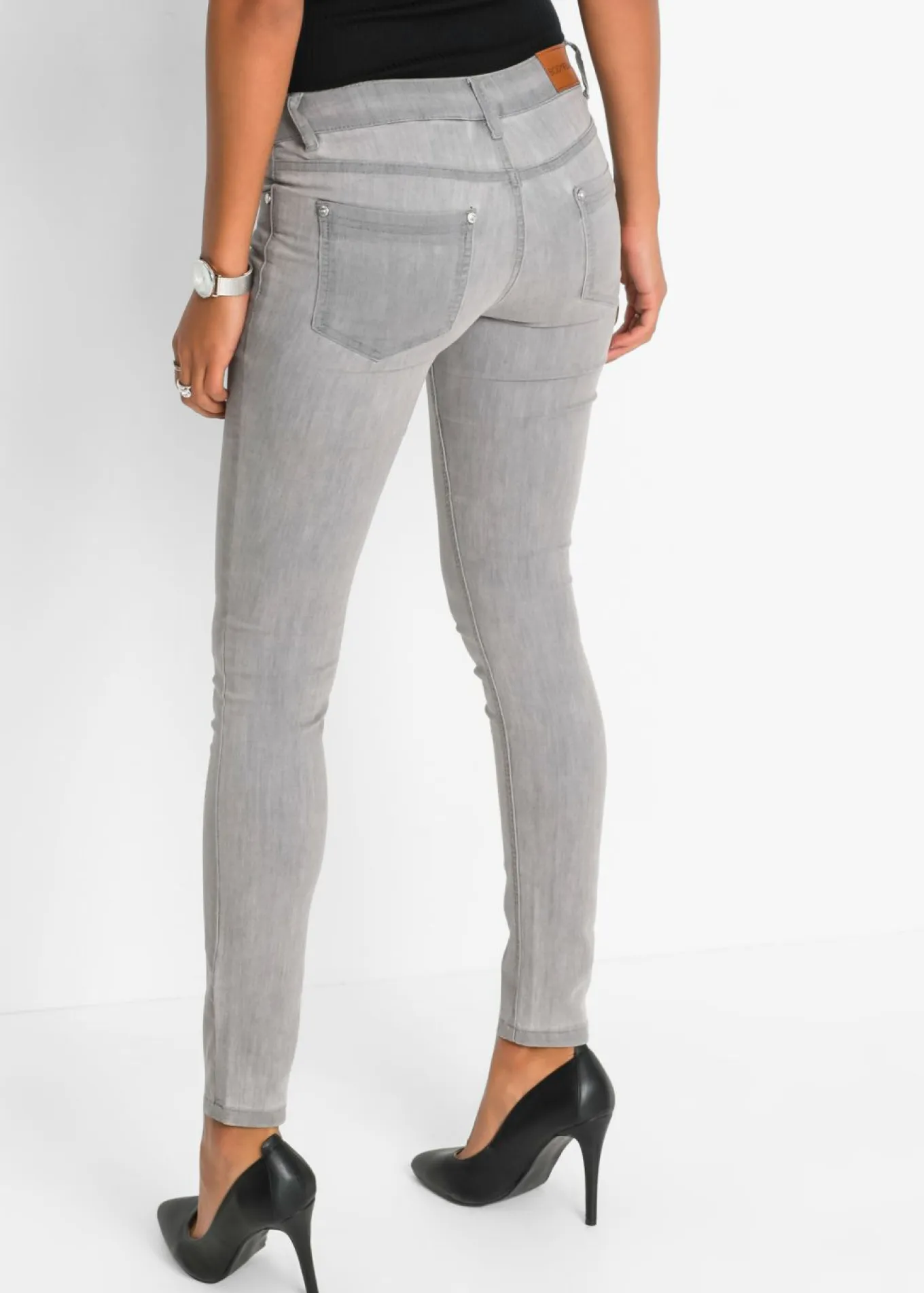 Vaqueros skinny, mid waist, elásticos