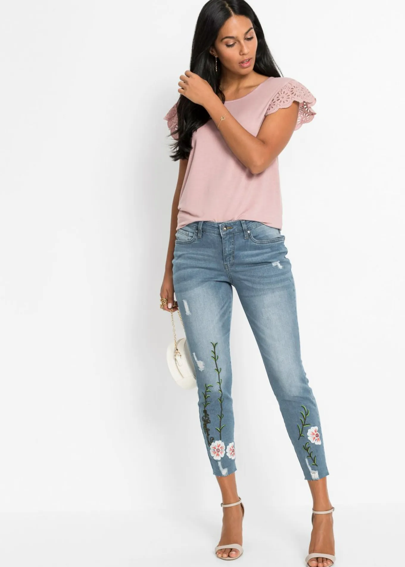 Vaqueros skinny, mid waist, elásticos