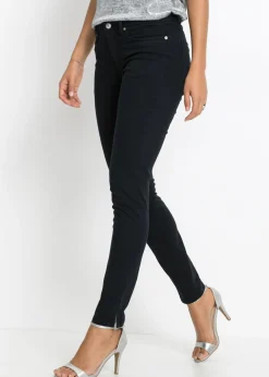 Vaqueros skinny, mid waist, cropped