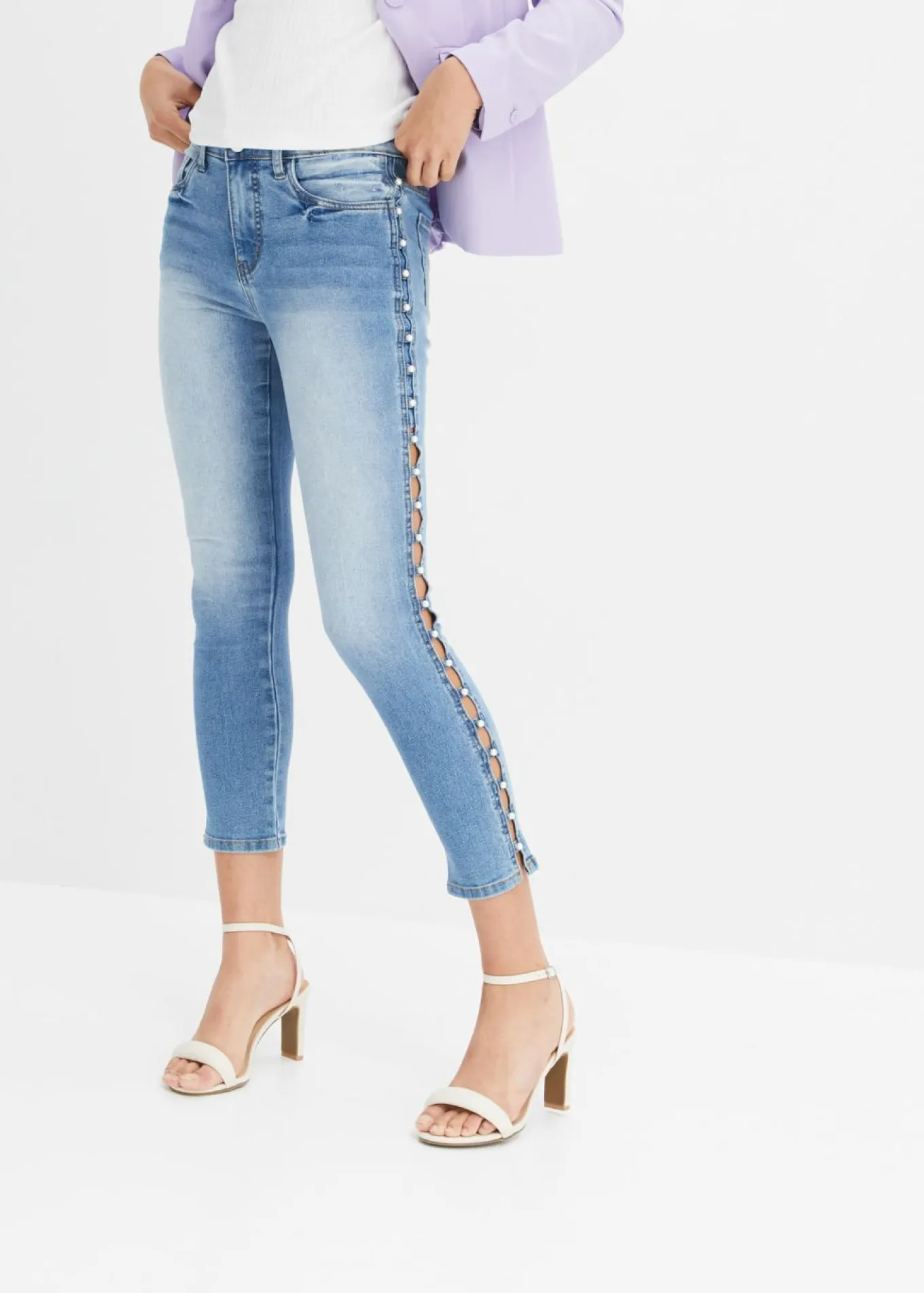 Vaqueros skinny, mid waist, elásticos