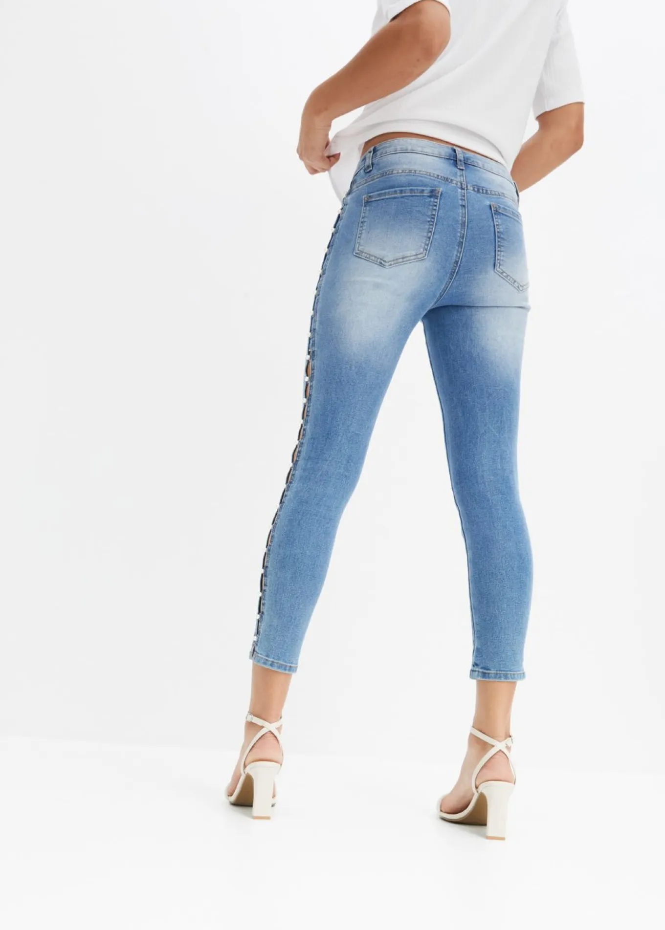 Vaqueros skinny, mid waist, elásticos