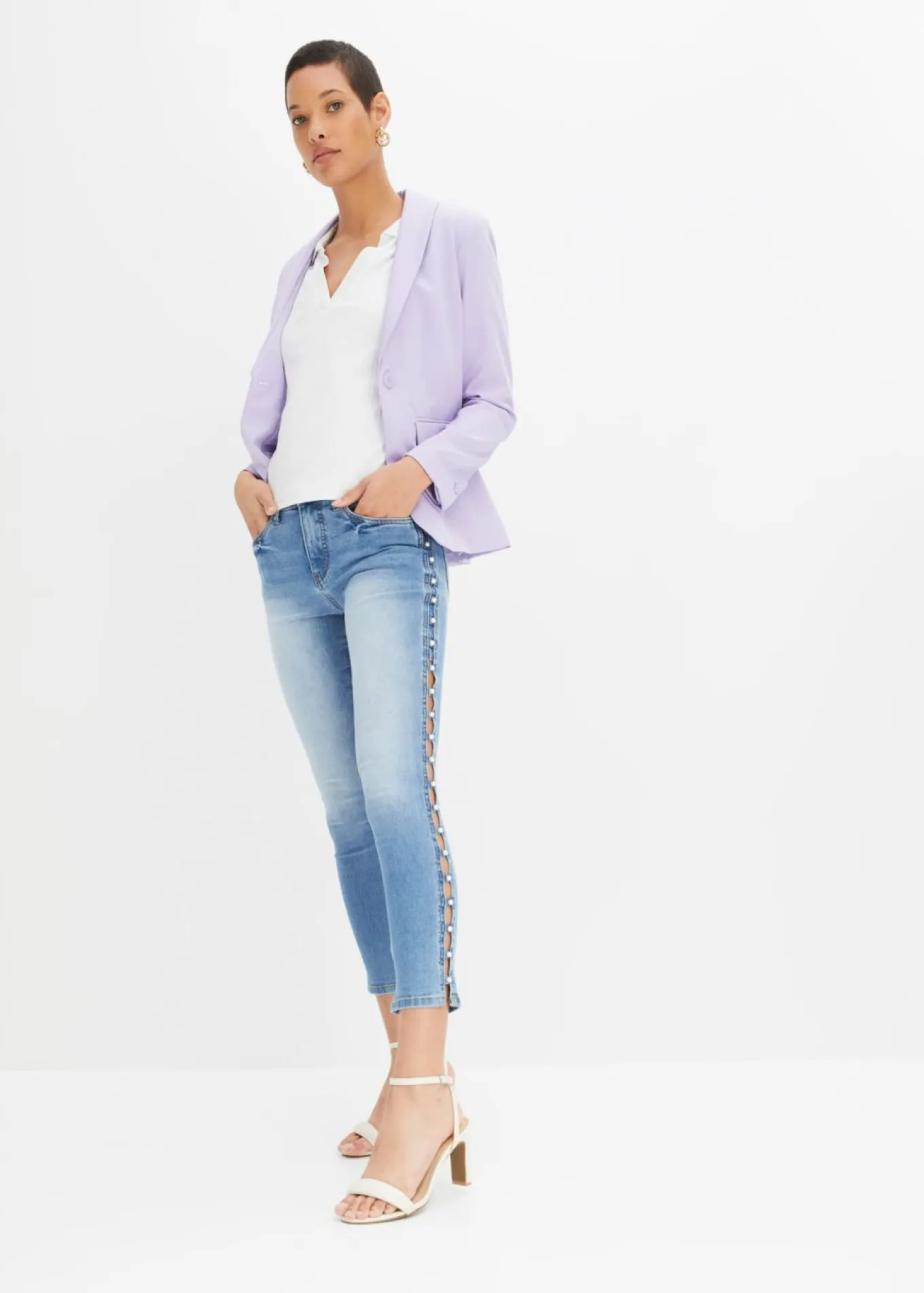 Vaqueros skinny, mid waist, elásticos