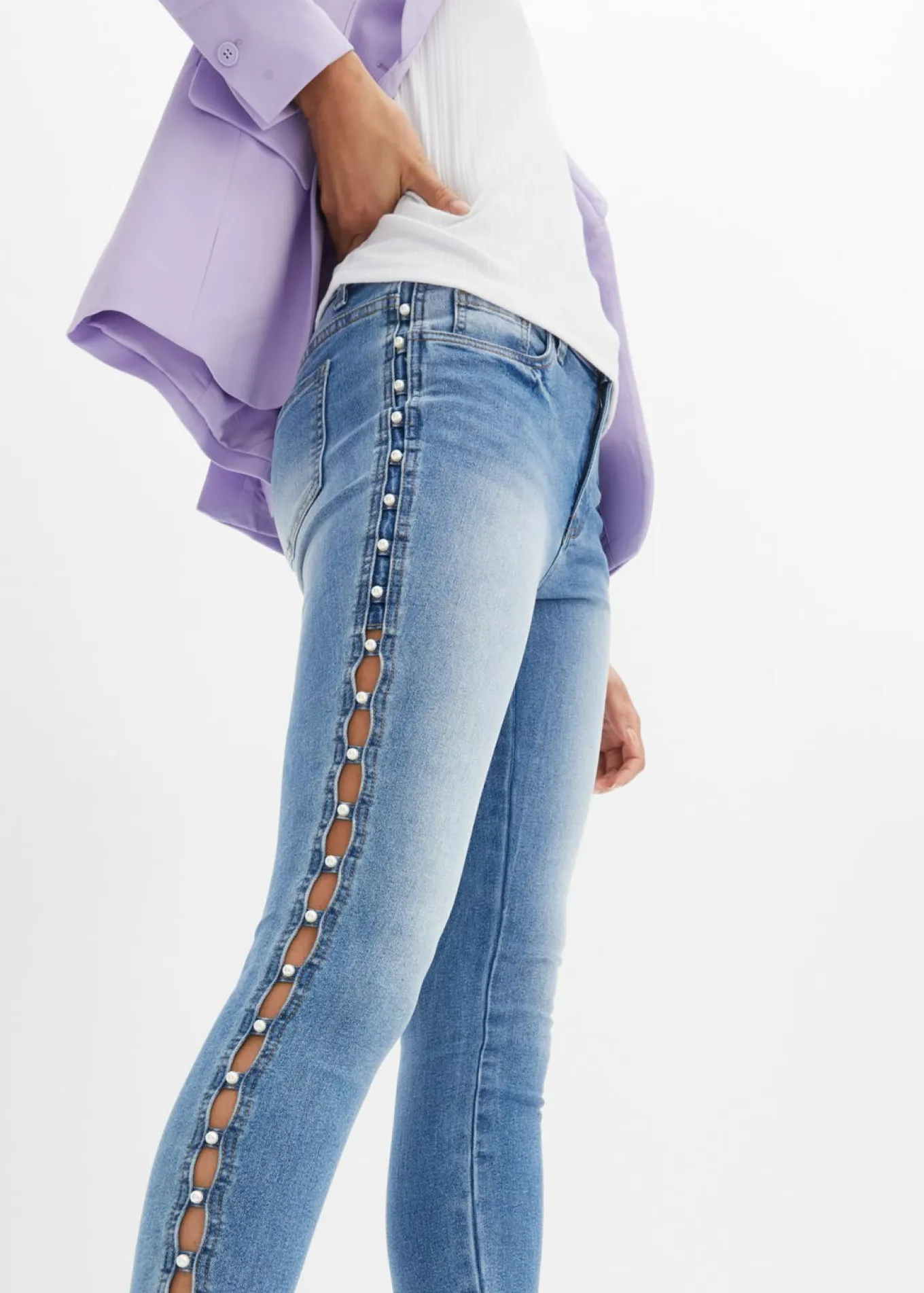 Vaqueros skinny, mid waist, elásticos