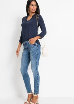 Vaqueros skinny, mid waist, elásticos