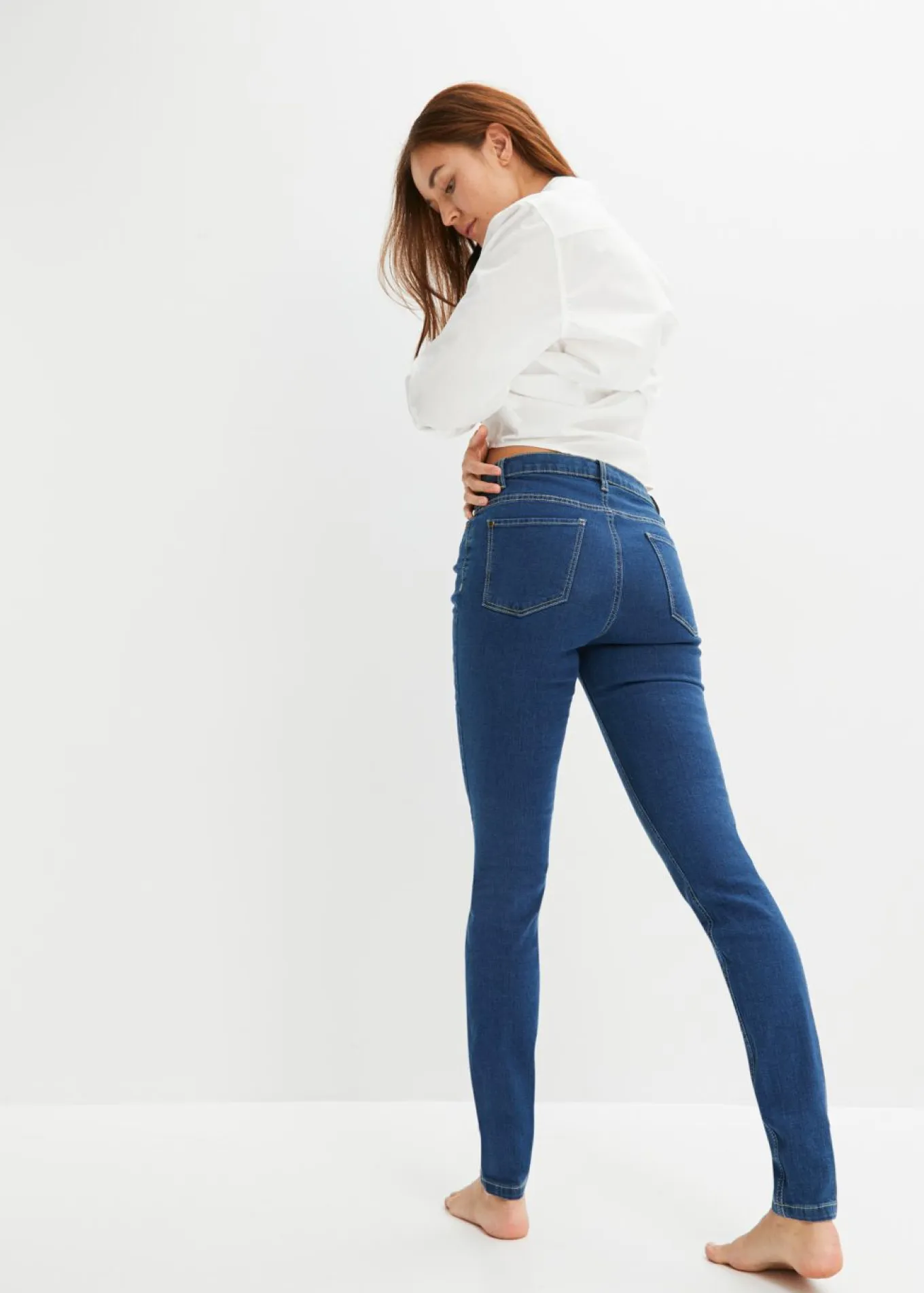 Vaqueros skinny, mid waist, elásticos