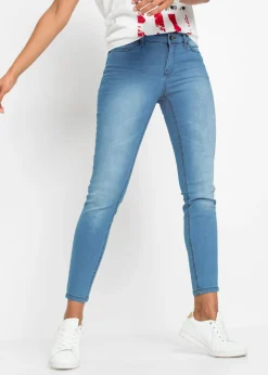 Vaqueros skinny, mid waist, cropped