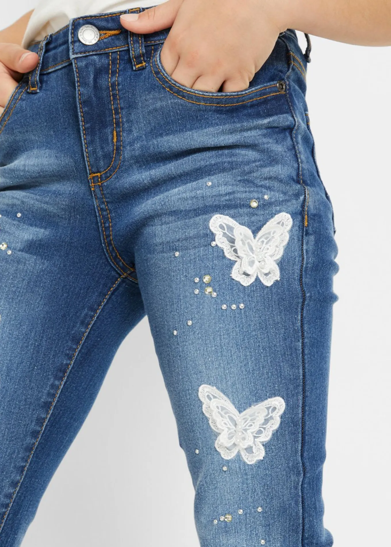 Vaqueros skinny, mid waist