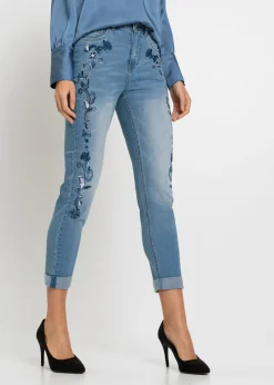 Vaqueros slim fit, mid waist, cropped