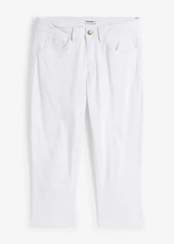 Vaqueros slim fit, talle medio, cropped