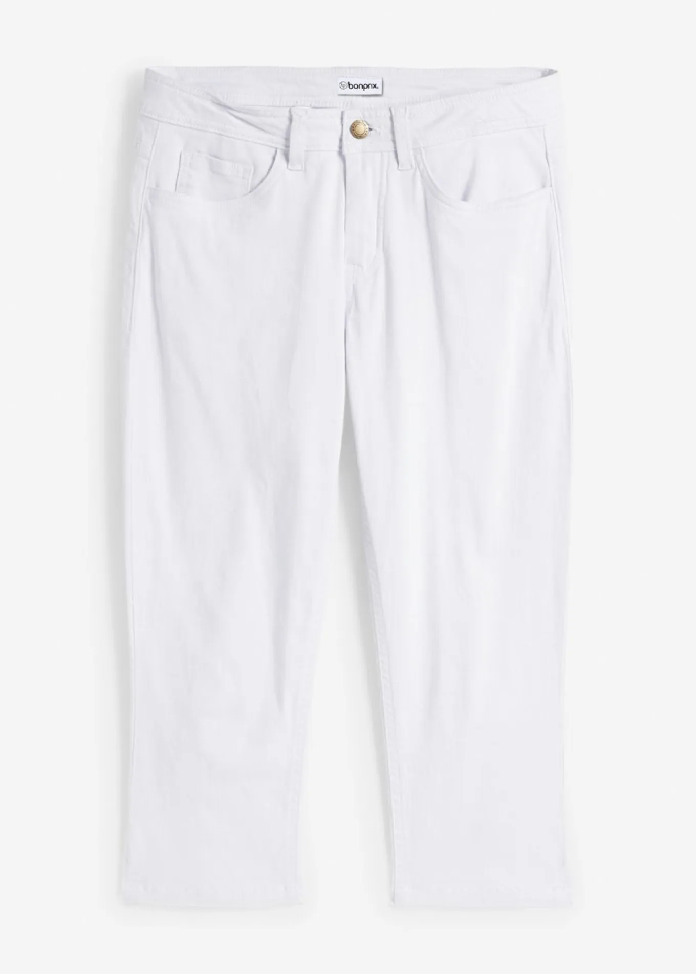 Vaqueros slim fit, talle medio, cropped