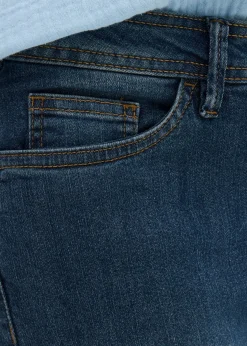 Vaqueros slim fit, talle medio, cropped