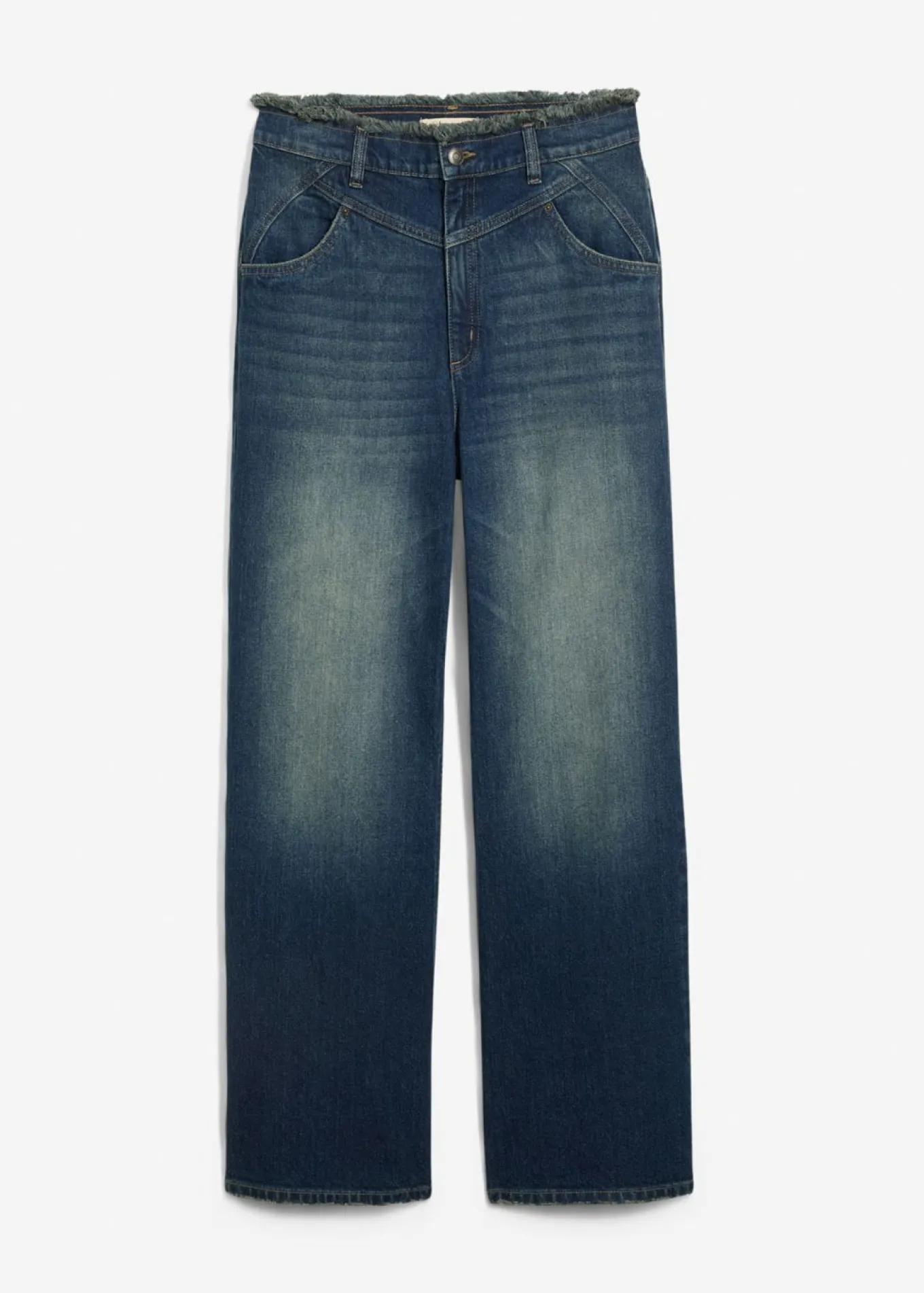 Vaqueros straight, high waist