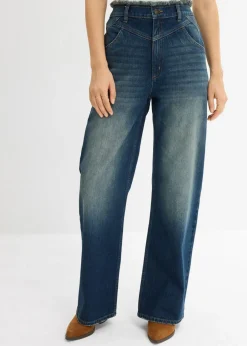 Vaqueros straight, high waist
