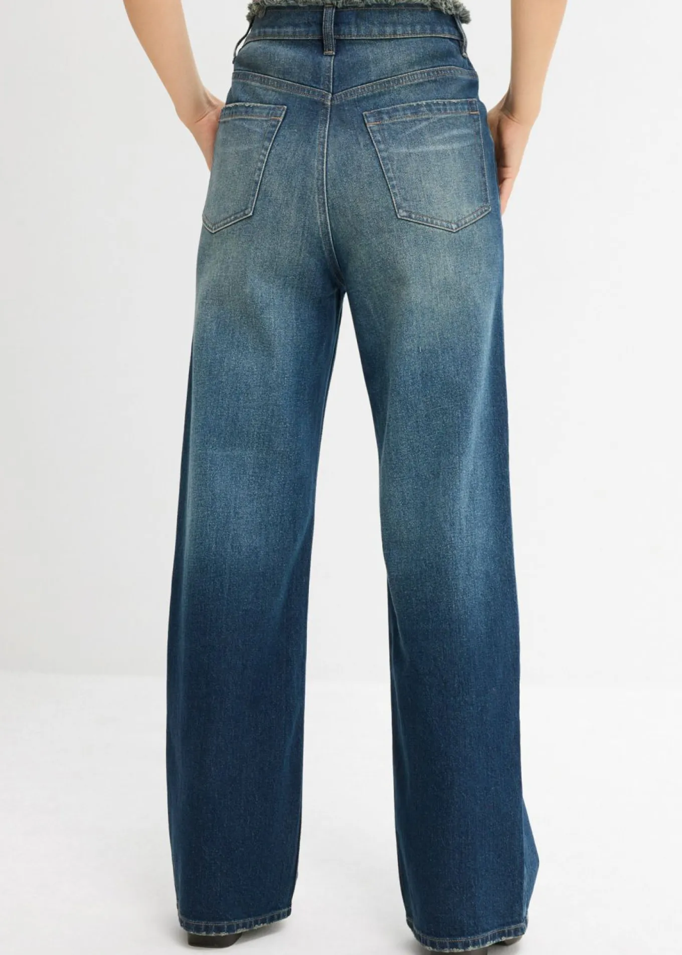 Vaqueros straight, high waist