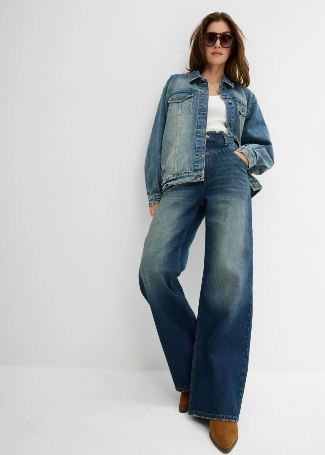 Vaqueros straight, high waist