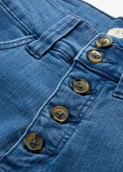 Vaqueros straight, high waist, elásticos