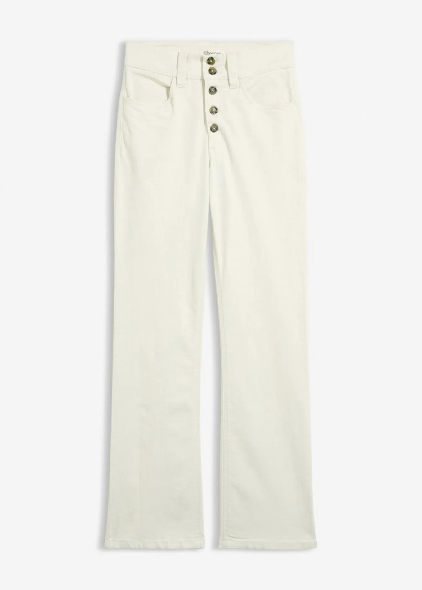 Vaqueros straight, high waist, elásticos