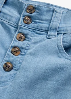 Vaqueros straight, high waist, elásticos