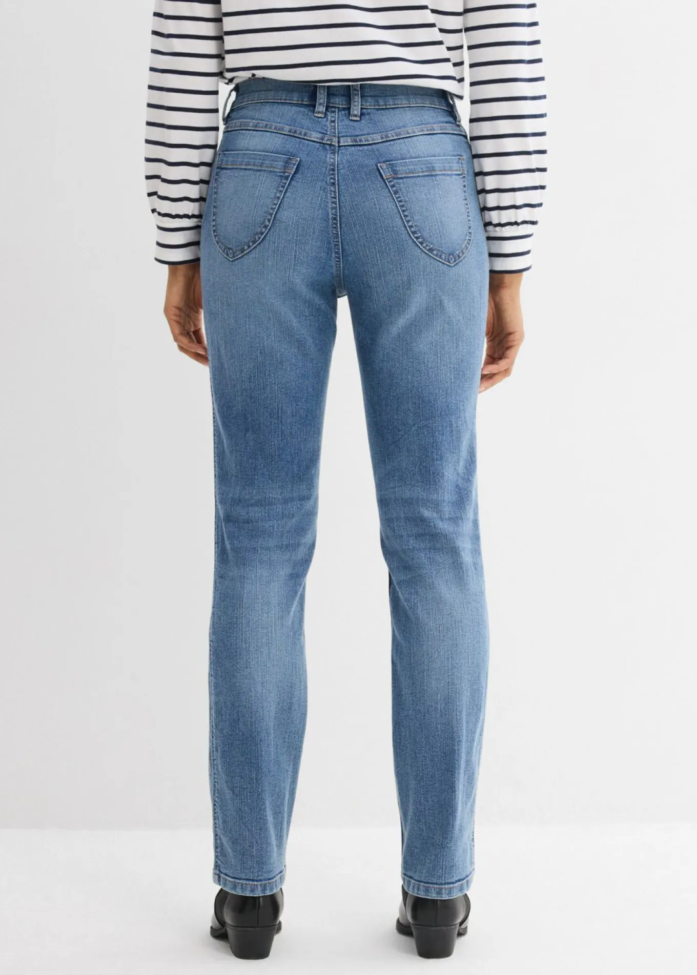 Vaqueros straight, high waist