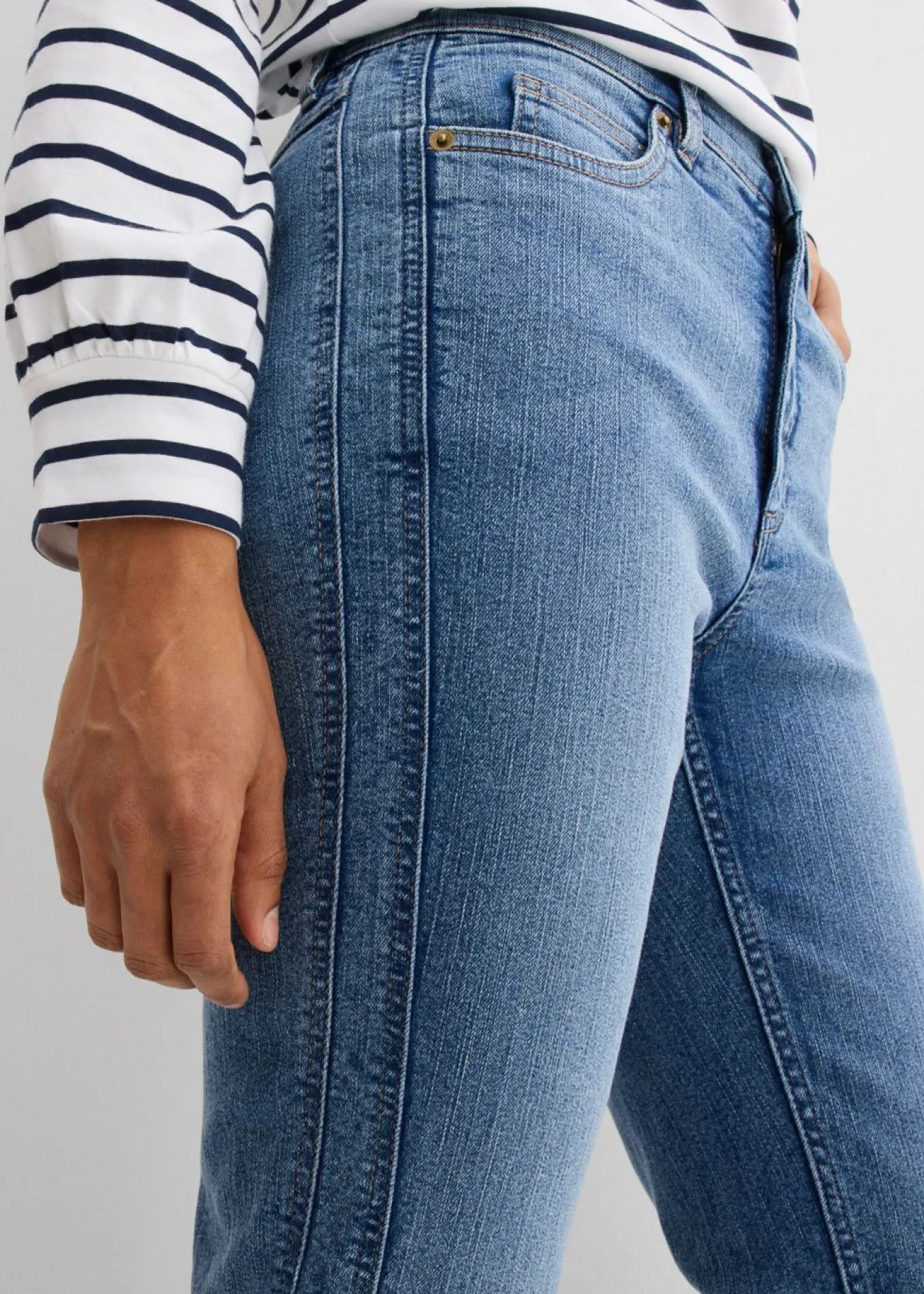 Vaqueros straight, high waist