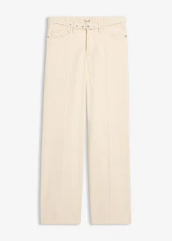 Vaqueros straight, loose, mid waist, de algodón