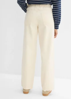 Vaqueros straight, loose, mid waist, de algodón