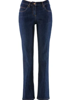 Vaqueros straight, mid waist, elásticos
