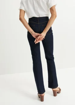 Vaqueros straight, mid waist, elásticos
