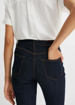 Vaqueros straight, mid waist, elásticos