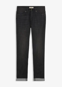 Vaqueros straight, mid waist, elásticos