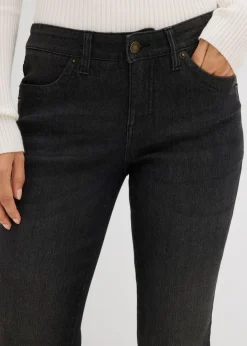 Vaqueros straight, mid waist, elásticos