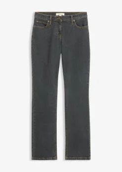 Vaqueros straight, mid waist, elásticos