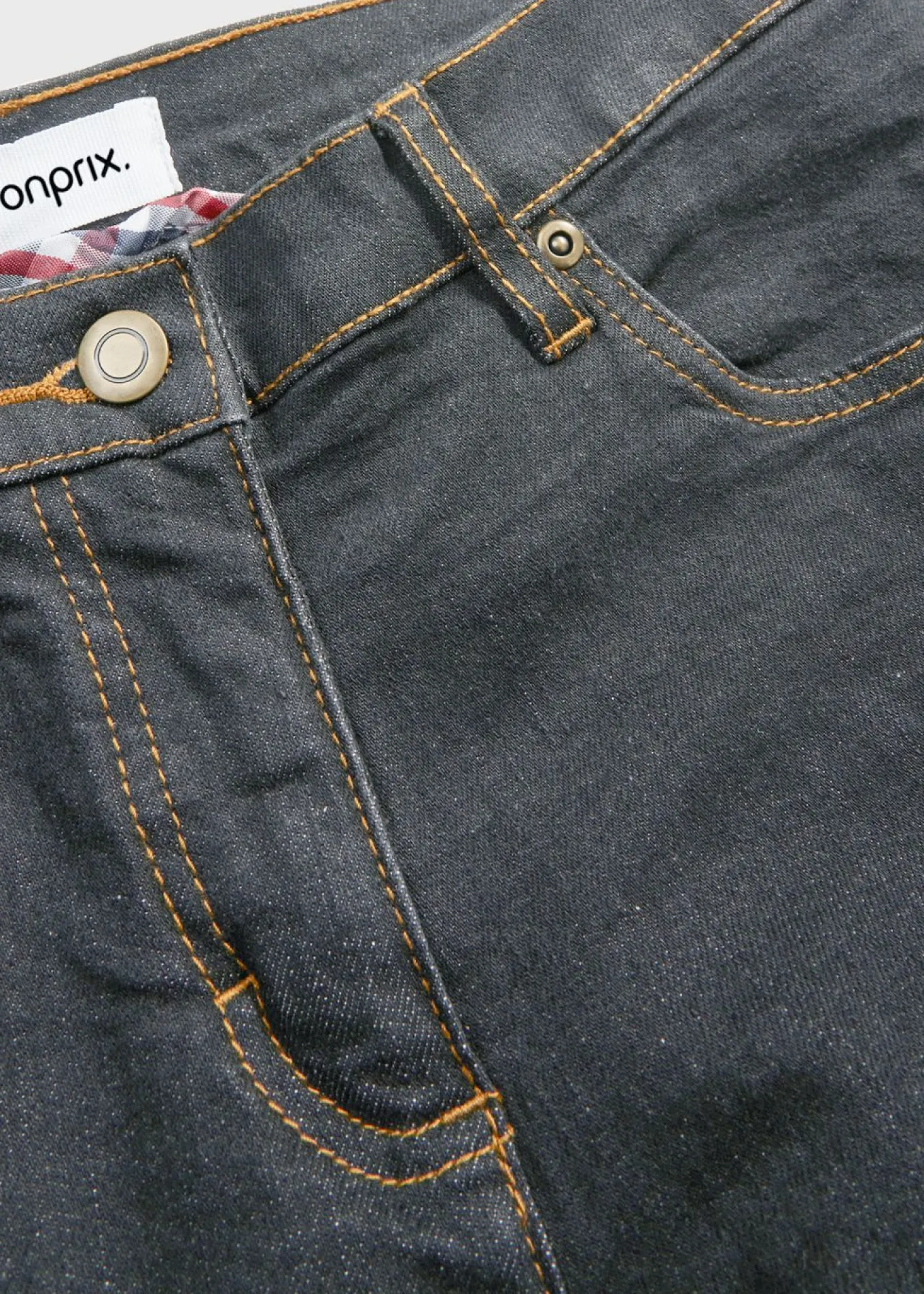 Vaqueros straight, mid waist, elásticos