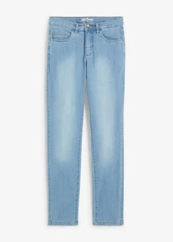Vaqueros straight, mid waist, elásticos