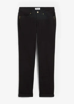 Vaqueros straight, mid waist, elásticos