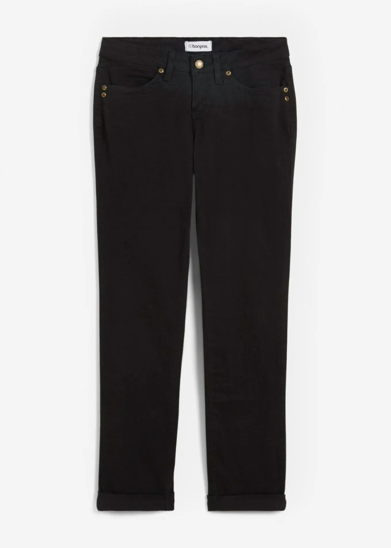 Vaqueros straight, mid waist, elásticos