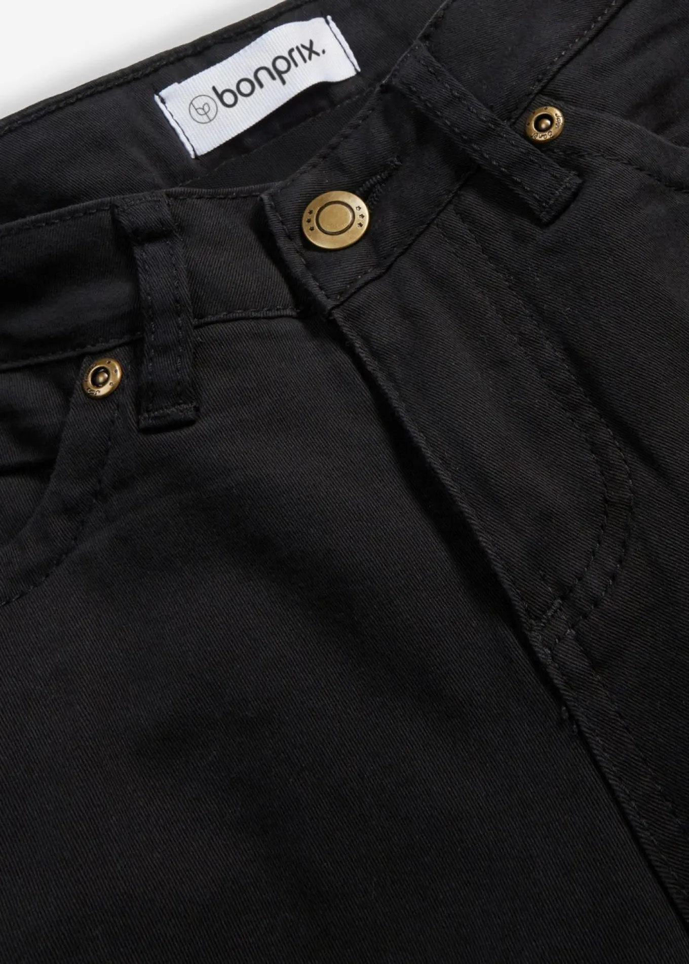 Vaqueros straight, mid waist, elásticos