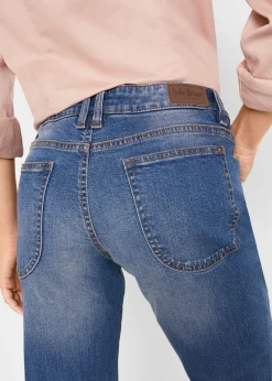 Vaqueros straight, mid waist, elásticos