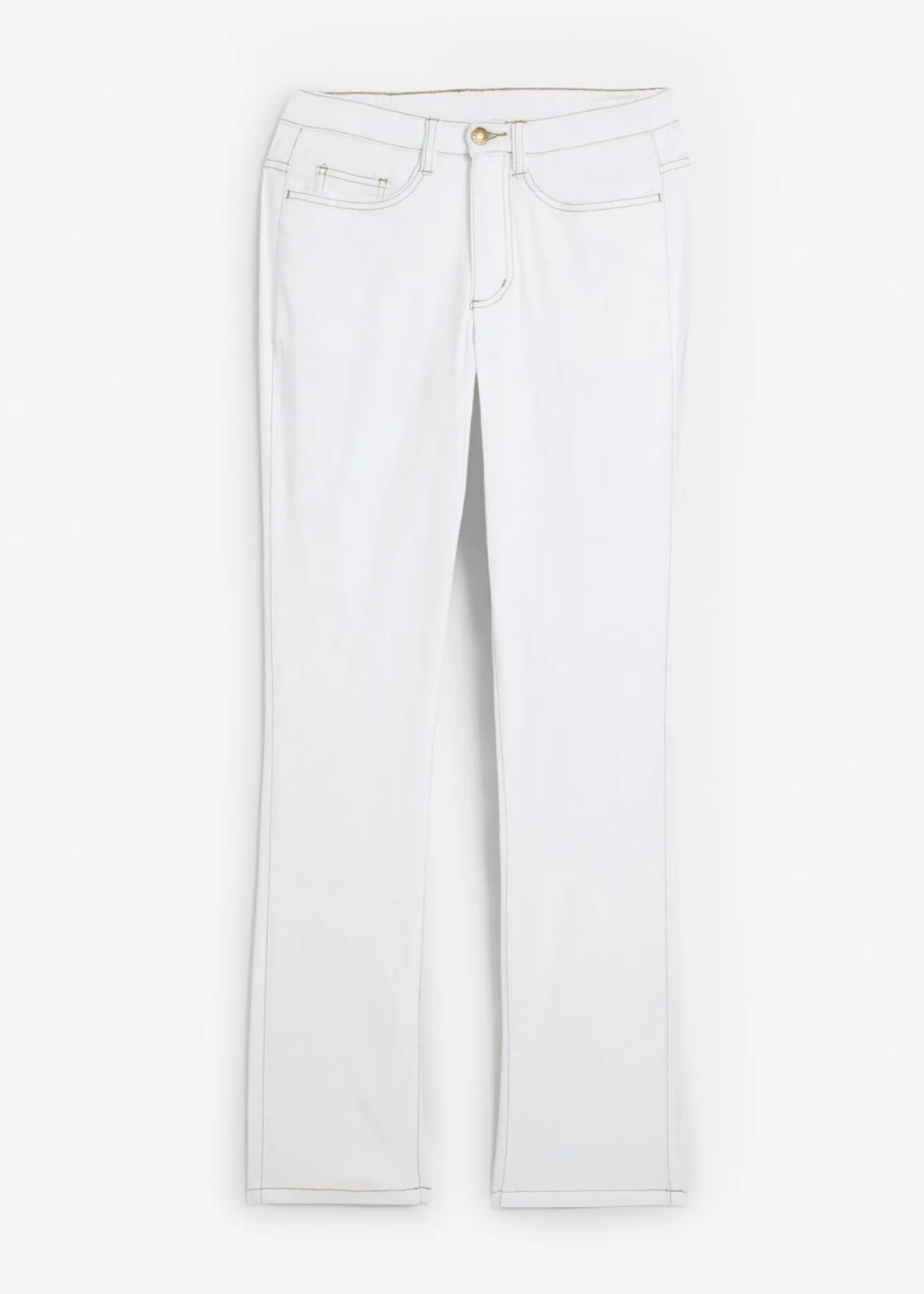 Vaqueros straight, mid waist, elásticos
