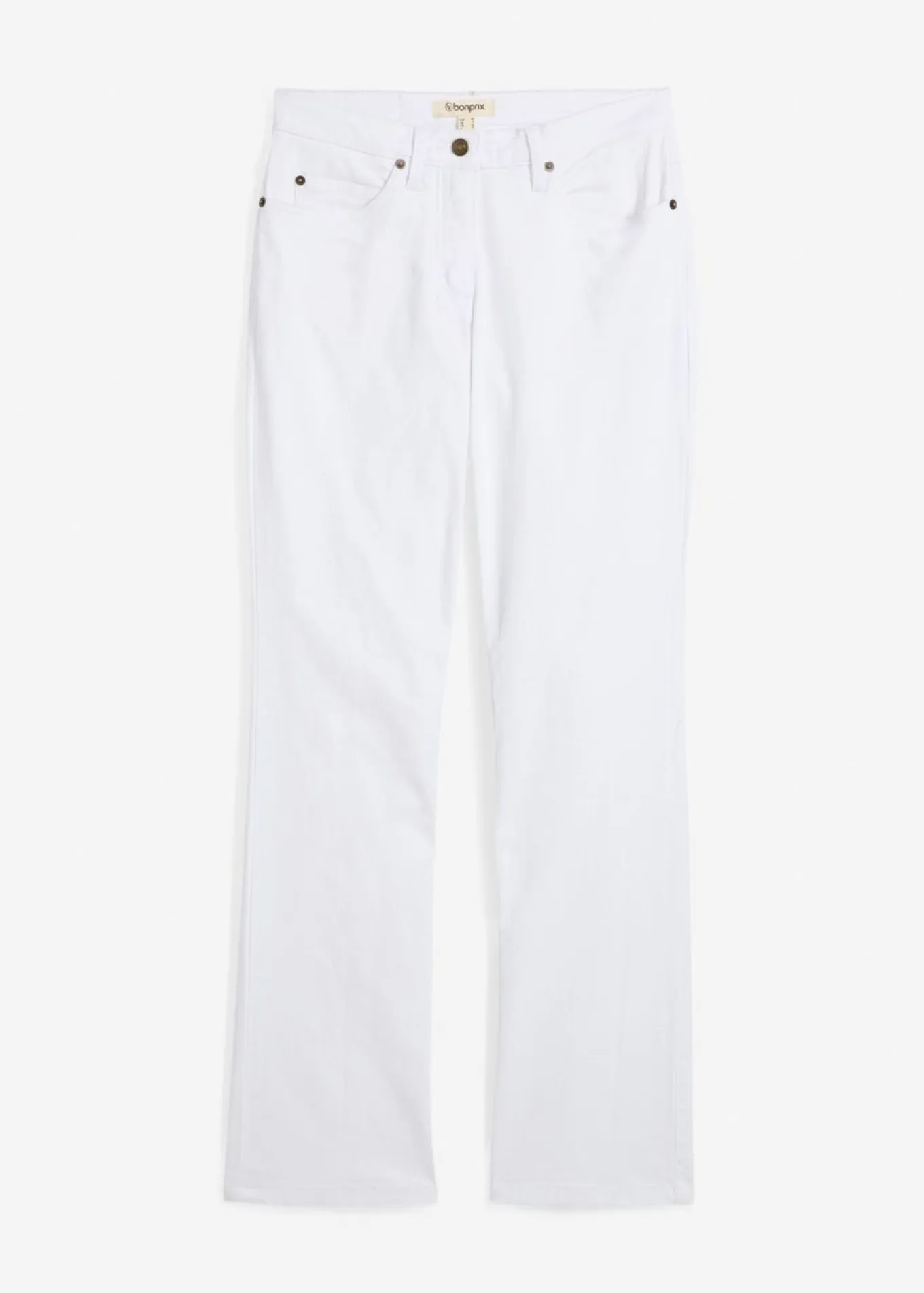 Vaqueros straight, mid waist, elásticos